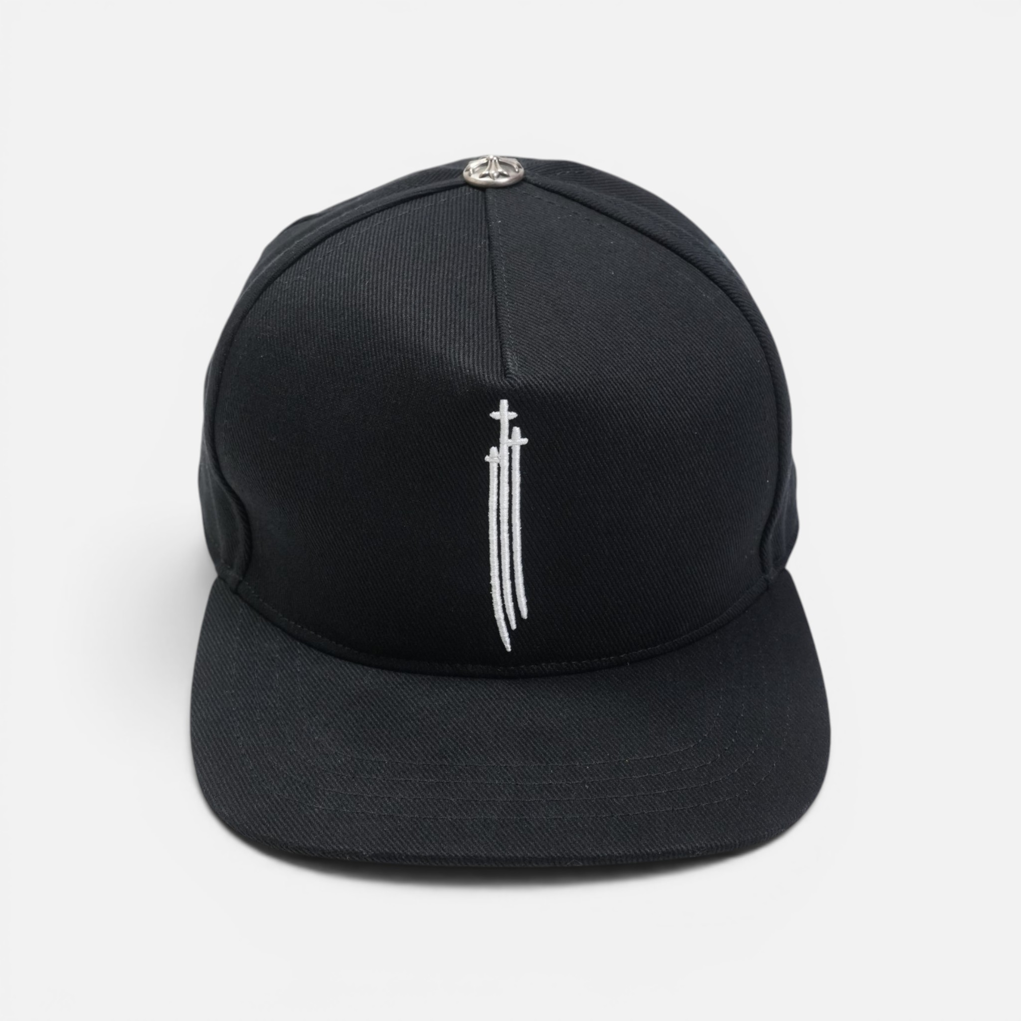 クロムハーツ(chrome hearts) RS3刺繍 【ベースボールキャップ/BASEBALL CAP】【ブラック×ホワイト】 SIZE:ONEアクセサリー シルバー925 メンズ レディース 人気 正規品 中古