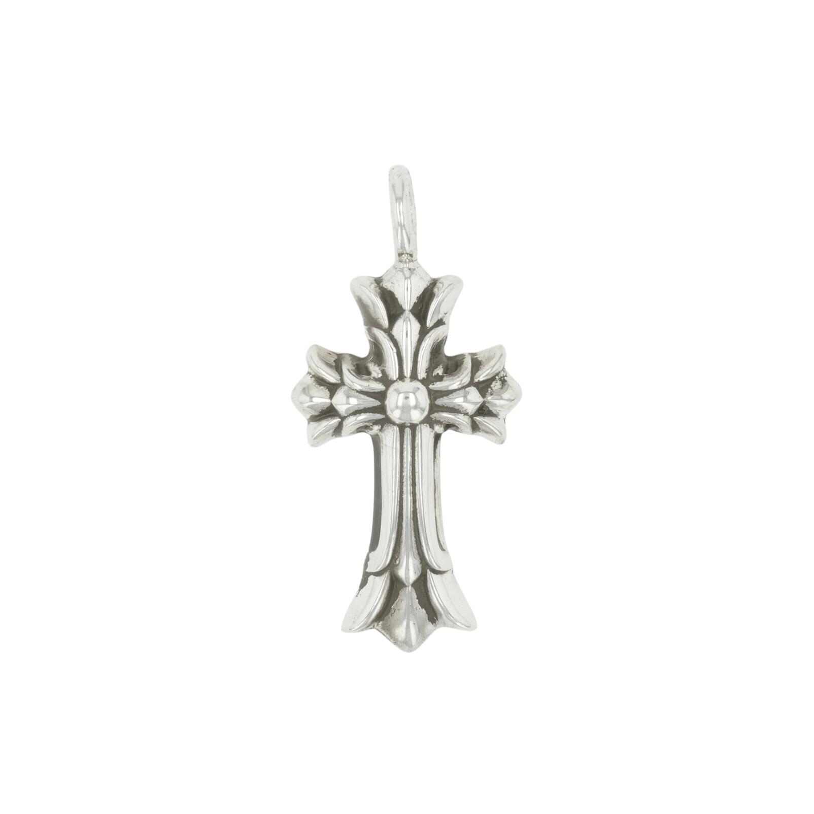 クロムハーツ(chrome hearts) ダブルCHクロス DOUBLE CH CROSS 【シルバーネックレストップ チャーム】 アクセサリー シルバー925 メンズ レディース 人気 正規品 中古