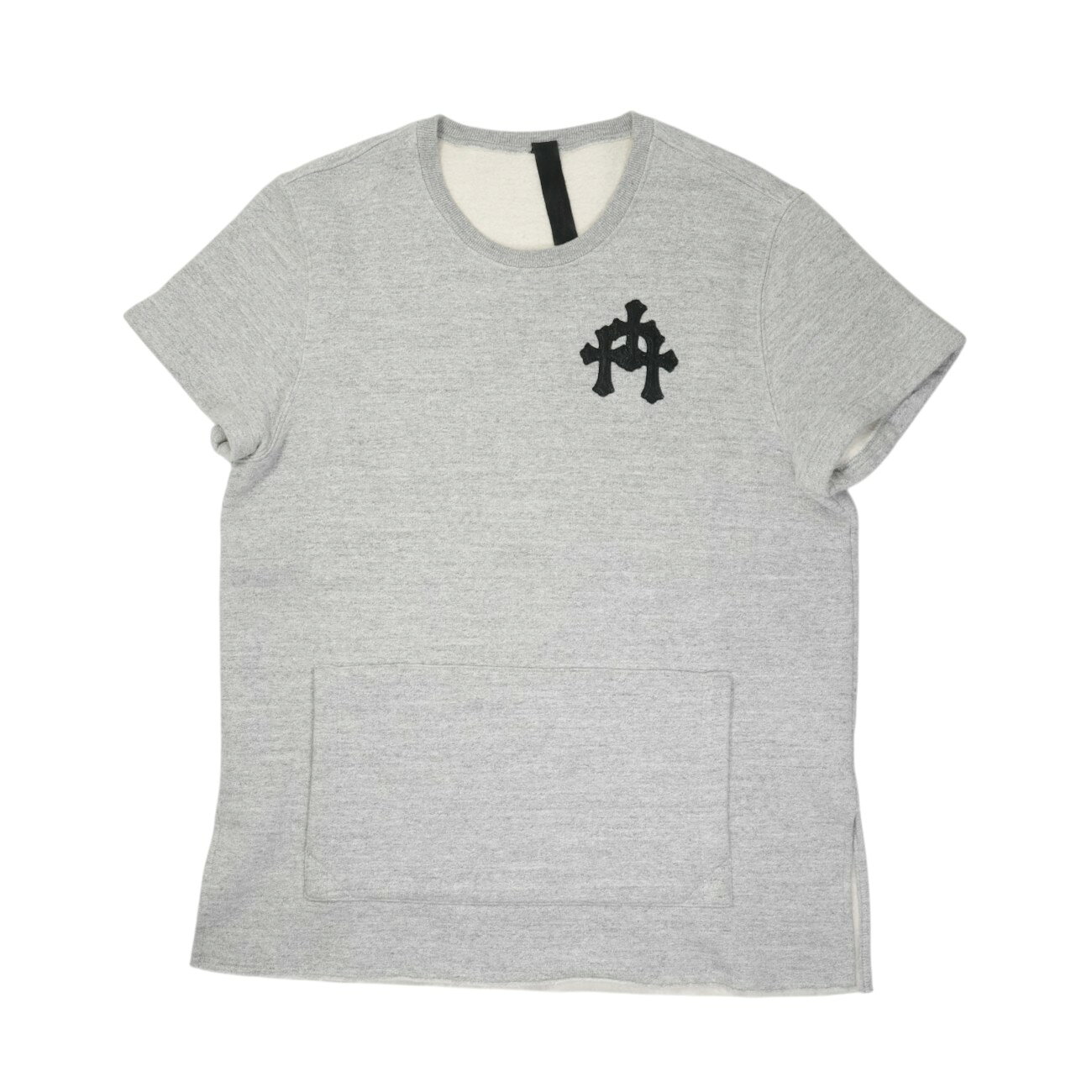 クロムハーツ(chrome hearts) Y NOTレザーパッチ 【Tシャツ】【グレー】 SIZE:L アクセサリー シルバー925 メンズ レディース 人気 正規品 中古