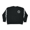 クロムハーツ(chrome hearts) バックホースシュー袖フローラルプリントスウェットXL