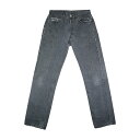 クロムハーツ(chrome hearts) U VNTG JEAN BLK RED TAB クロスボールボタンウォッシュドデニムパンツ 31