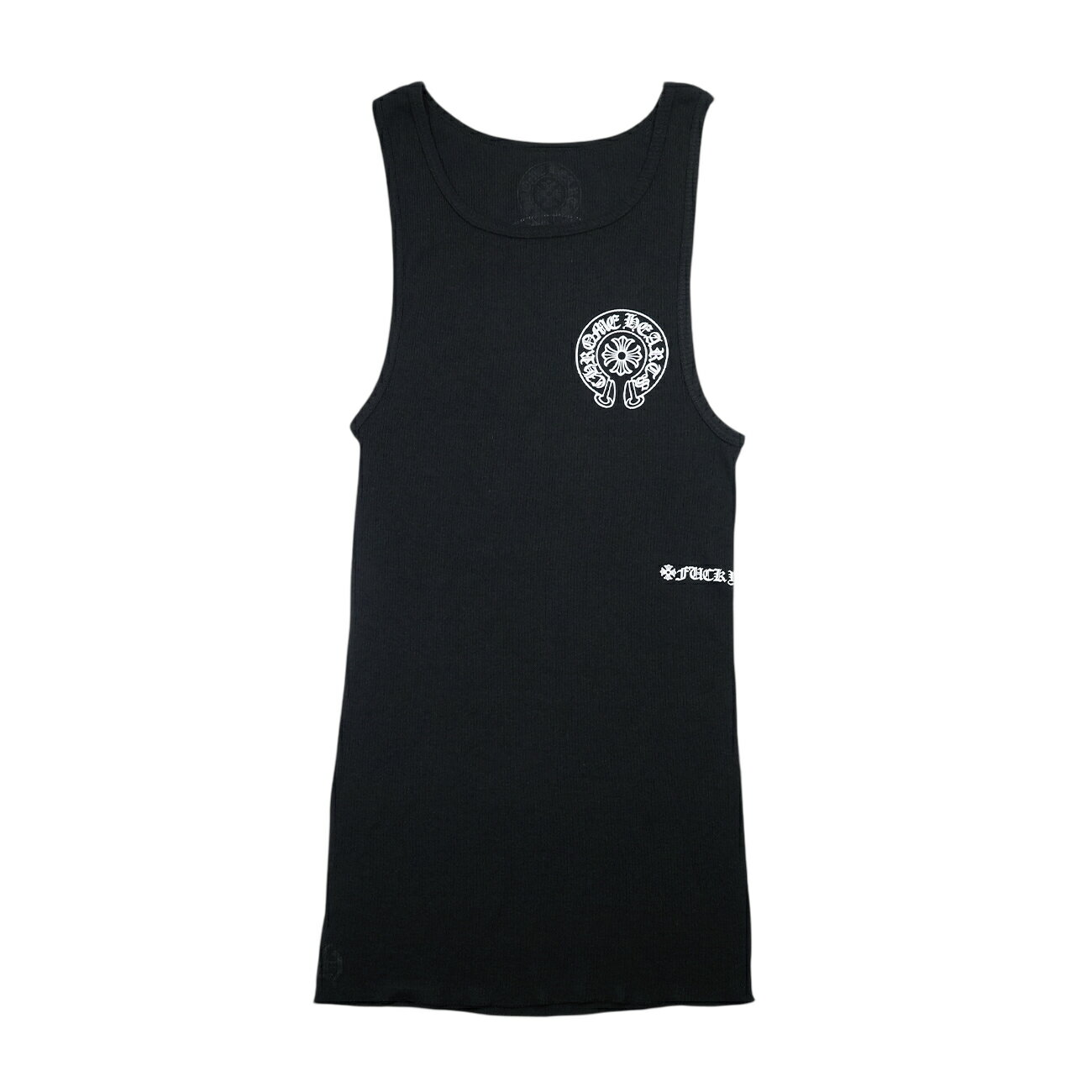 ϡ(chrome hearts) HORSESHOE FUCK YOU RIB TANKTOP BLACK 󥯥ȥå
