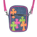 クロムハーツ(chrome hearts) タカミニ デニムクロスパッチ TAKA MINI DENIM CROSS PATCH 【デニムレザーショルダーバッグ...