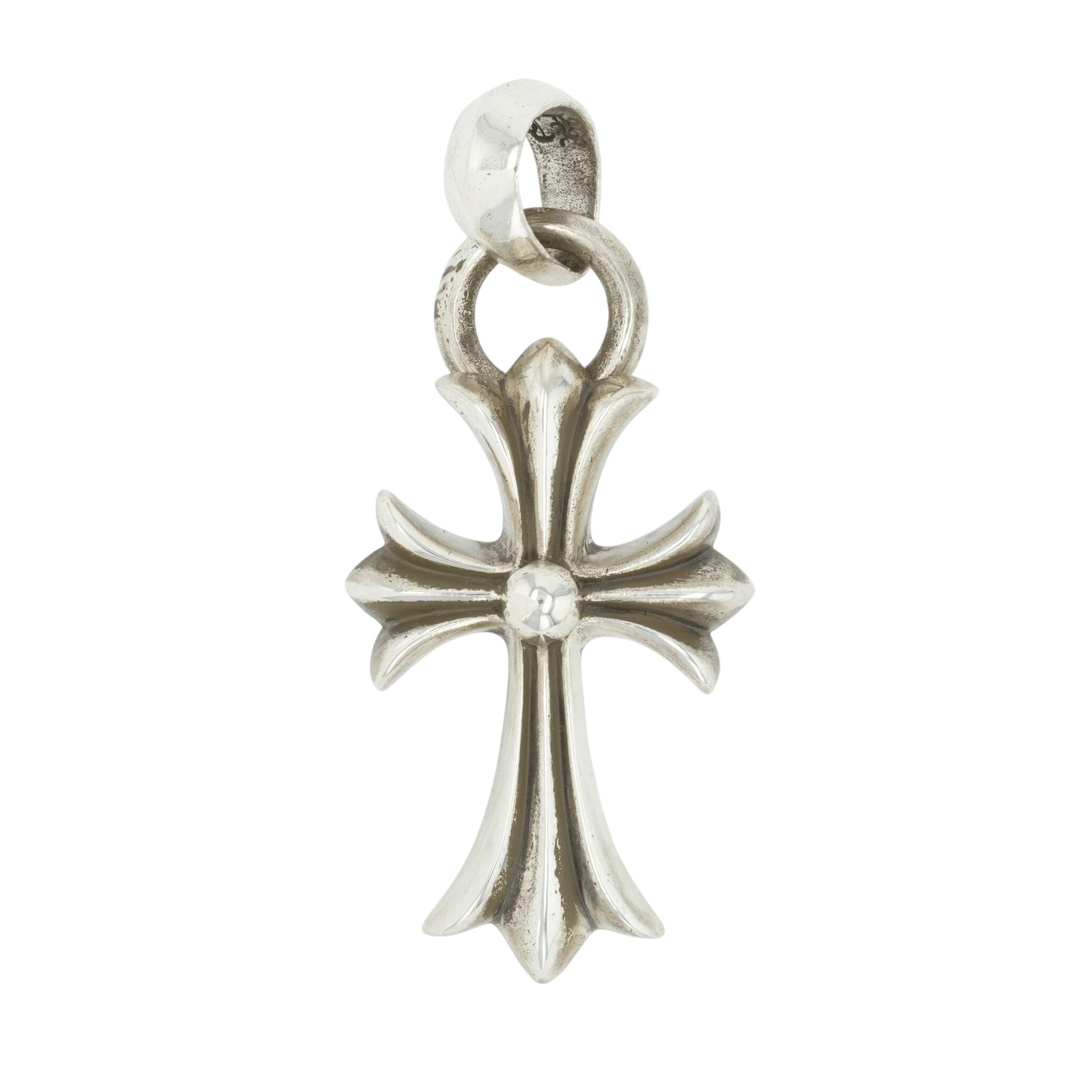 クロムハーツ(chrome hearts) スモールCHクロス ベイル SML CH CROSS BALE 【シルバーネックレストップ ペンダント】 アクセサリー シルバー925 メンズ レディース 人気 正規品 中古