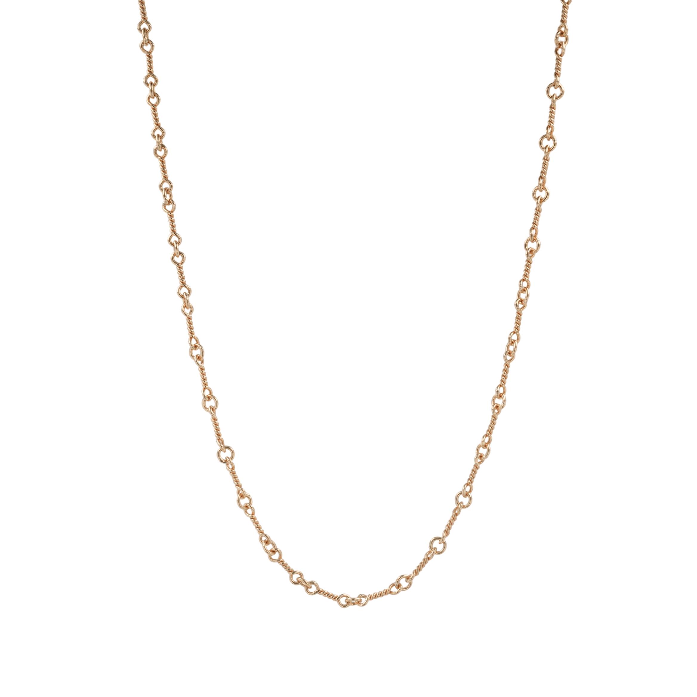 クロムハーツ(chrome hearts) 22K ツイストチェーン 24インチ T24 NECK CHAIN 【ゴールドネックレス チェーン】 アクセサリー シルバー925 メンズ レディース 人気 正規品