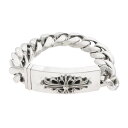 クロムハーツ(chrome hearts) フローラルクロスIDクラシック FLORAL ID CLASSIC CHAIN 13LINK 【シルバーブレスレット...