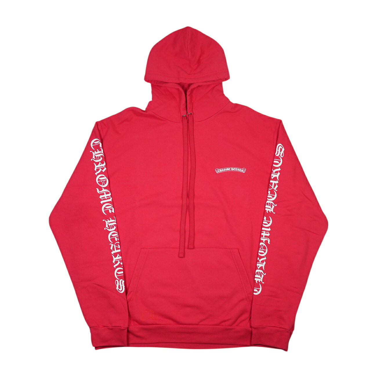 クロムハーツ CHROME HEARTS 袖ロゴプリントパーカー【レッド】 SIZE:XL アクセサリー シルバー925 メンズ レディース 人気 正規品