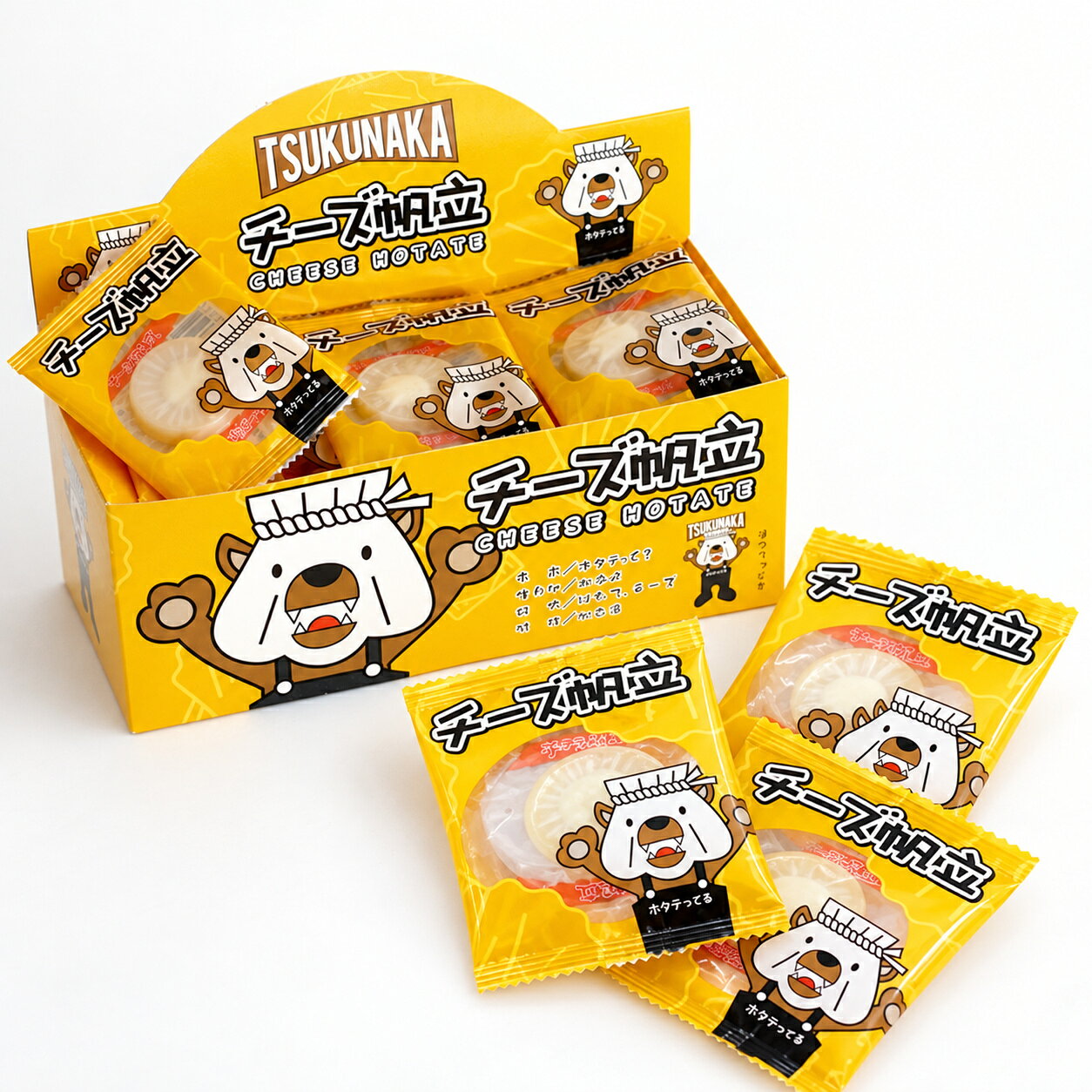 ツクナカ チーズ帆立 25粒入り 7箱セット帆立入りのすり身とチーズを合わせた、ひと口サイズのおつまみです。25粒入りの個包装で、おやつや分け合って楽しむときにも便利です。商品名チーズ帆立内容量25粒入り×7箱（合計175粒）製造者有限会社ツクナカ　北海道小樽市築港6番4号原材料名タラスリミ(国内製造)、帆立貝(国産)、ナチュラルチーズ、でんぷん、砂糖、還元澱粉加水分解物、食塩、卵白(卵を含む)、甘味料(ソルビット)、調味料(アミノ酸等)、乳化剤、酸味料アレルギー品目乳、卵保存方法直射日光・高温多湿を避けて保存してください。賞味期限商品パッケージに記載配送温度帯常温栄養成分表示100g当たり：熱量204kcal、たんぱく質19.8g、脂質6.8g、炭水化物15.9g、食塩相当量3.05g外寸（1箱）約9cm×21cm×8.2cm外装込み重量（1箱）約215g商品画像はイメージです。お届け内容は25粒入り7箱（合計175粒）です。原材料や賞味期限は、お届けする商品の表示もご確認ください。25粒入り7箱（合計175粒）の商品です。個包装で、ひとつずつ楽しめます。