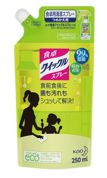 花王 食卓クイックルスプレー ほのかな緑茶の香り つめかえ用 250mL
