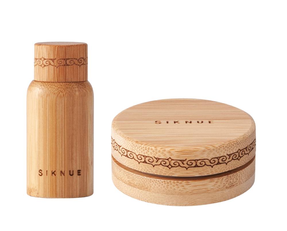 『公式ショップ』北海道　SIKNUE シクヌ 　アロマ　ボディオイル＆ハンドクリーム　mini body oil& hand cream ギフトセット（木・草・花・果）コラーゲン ボディケア アロマ 母の日　お誕生日　お祝い　記念日　プチギフト　北海道お土産のサムネイル