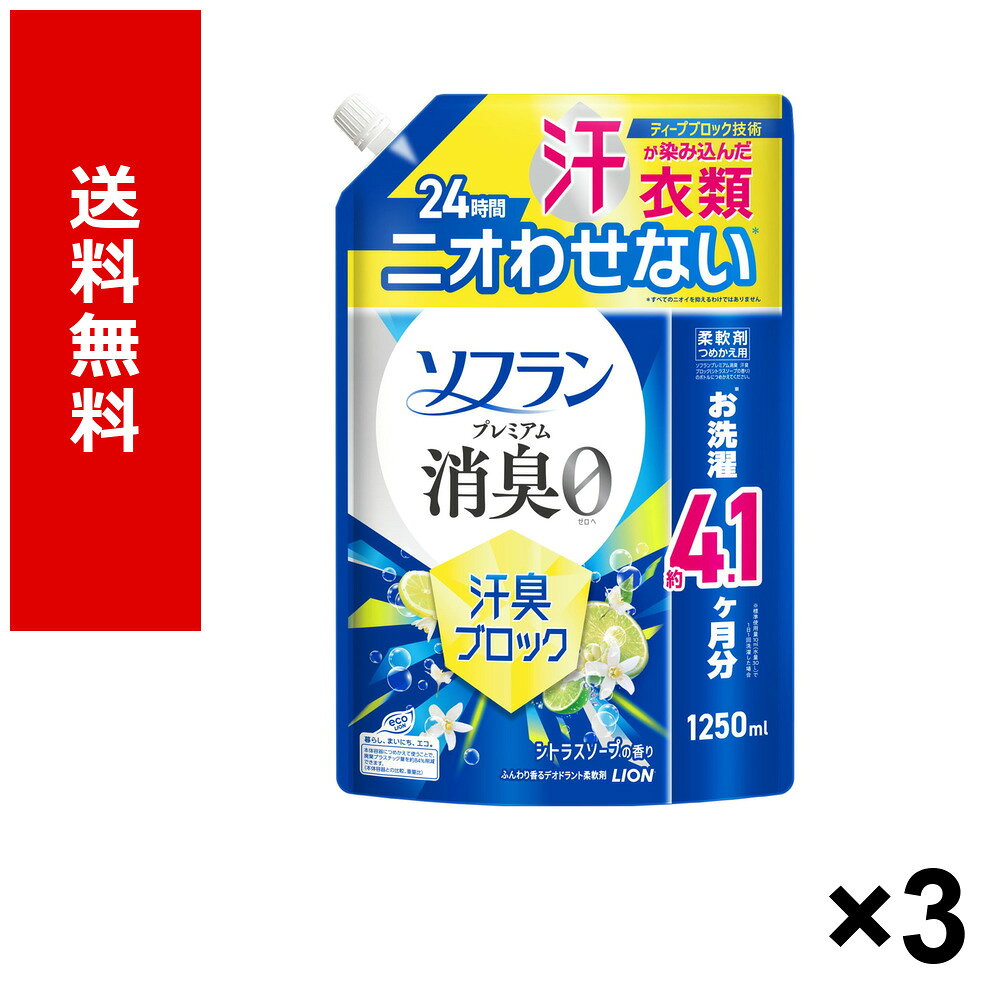 ソフラン プレミアム消臭 汗臭ブロック シトラスソープ 詰替 1250ml商品名ソフラン プレミアム消臭 汗臭ブロック シトラスソープ 詰替 1250mlJANコード4903301379959ケース入数6個販売単位3個※パッケージ・仕様はメーカー都合により変更される場合があります。