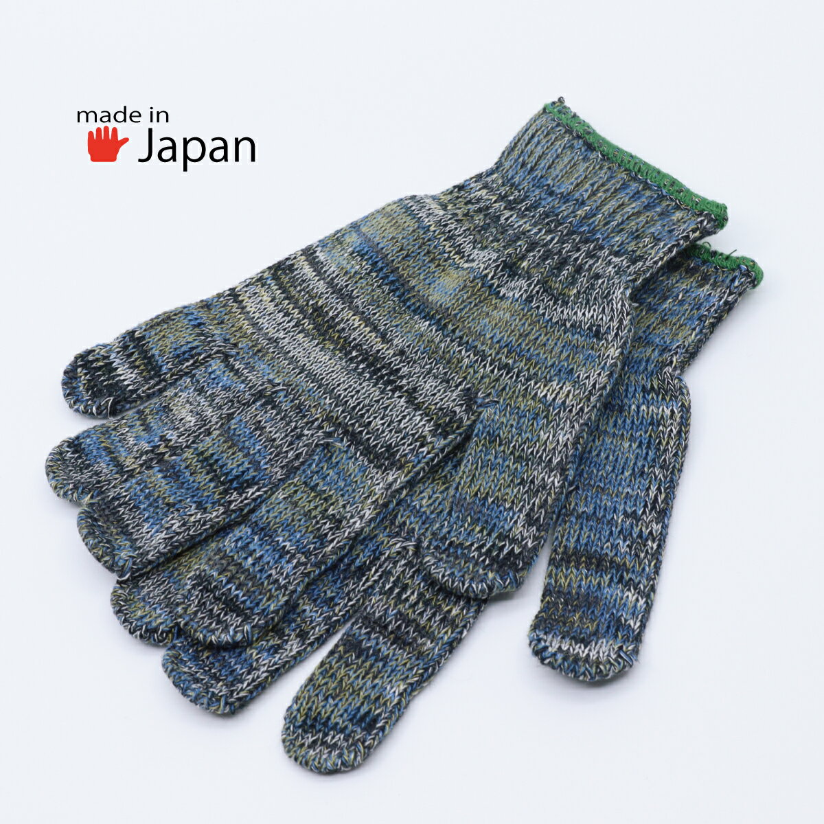 川西工業【KAWANISHI】作業手袋/滑り止め手袋 2220 メガライナー　M・Lサイズ（ブルー・ブラック） 3組（双）×10セット
