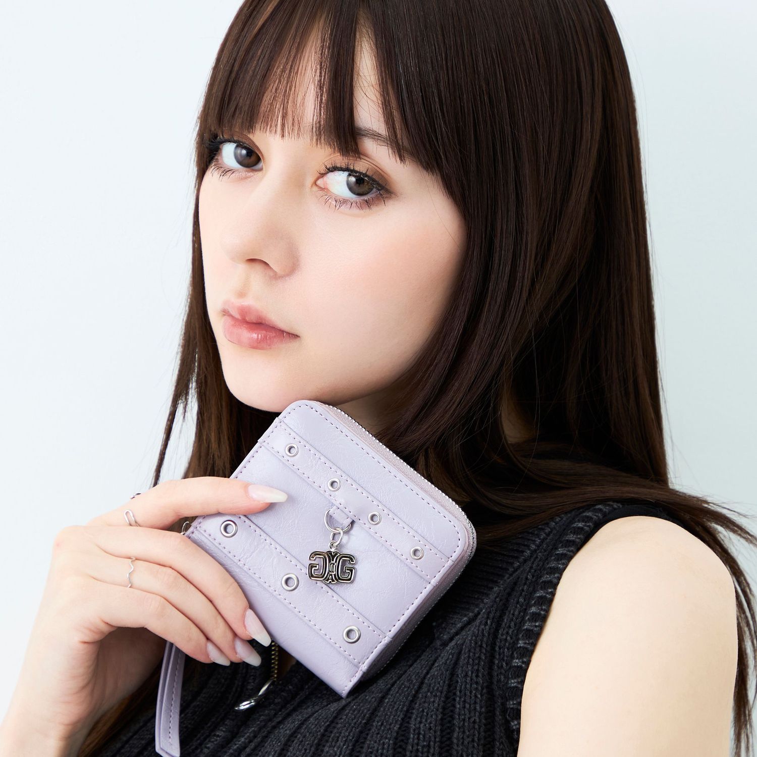 Rakuten - 【10%OFFクーポン】GYDA 二つ折り財布 レディース ラウンドファスナー 小銭入れ 大容量 お財布 カード収納 合皮 ブランド GY-W433 ダブルベルト おしゃれ かわいい プレゼント