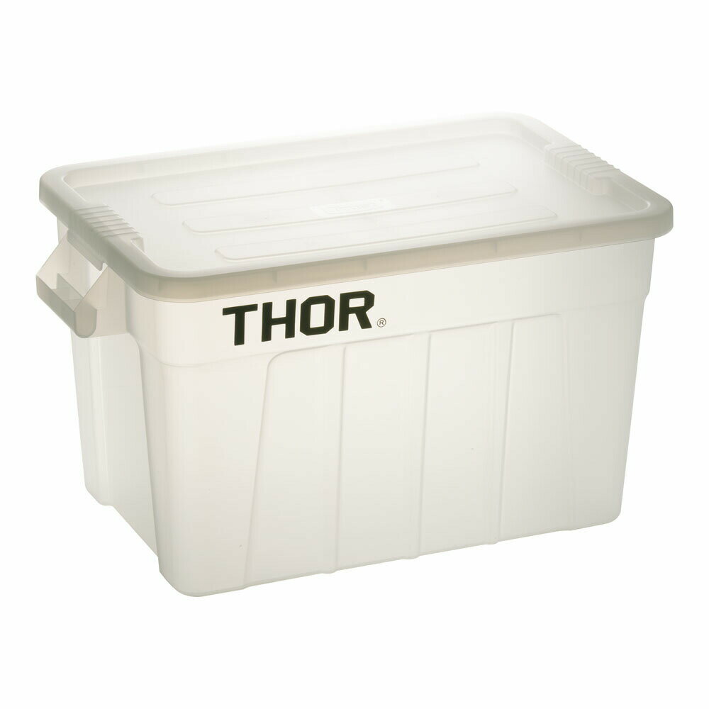 トラスト　ラージボックス　フタ付　3012　75L　クリア　KTL-62[関連：TRUST 業務用 ラージトート スタ..