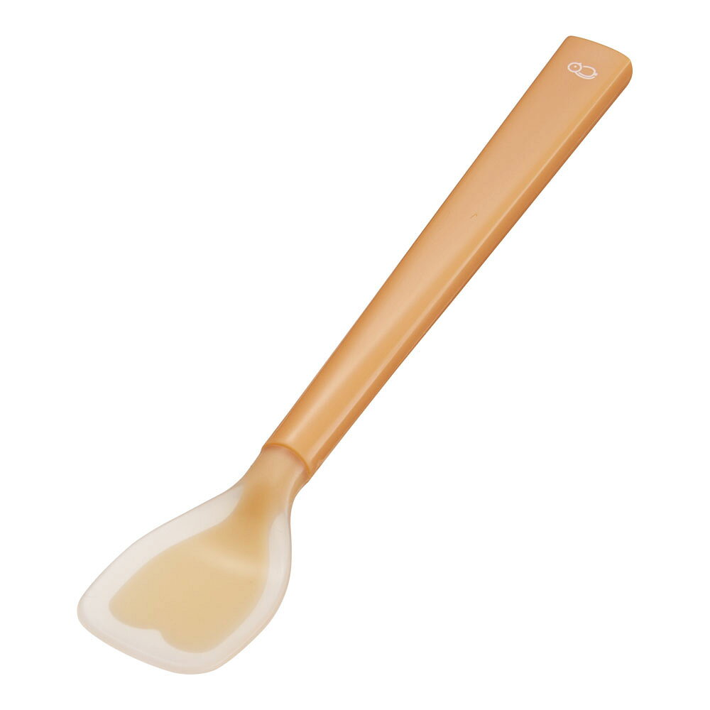 Spoon - ピティスプーン　へら型　小　PT-0101　オレンジ　RSP-18[関連：片力商事 日本製 お子様食器 介助用品 お菓子作り用品 福祉 ベビー カトラリー ランチ 離乳食]