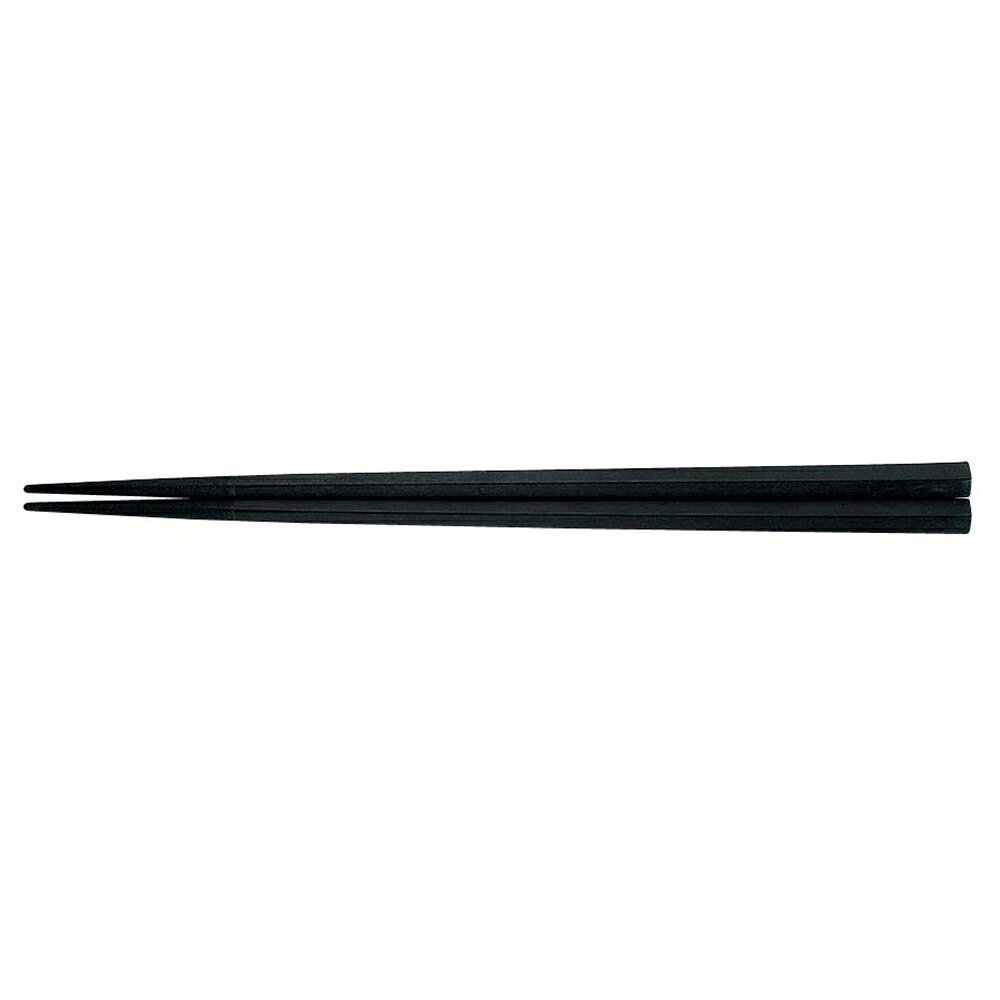 【PBT　五角箸　黒　22.5cm　10膳入　90030600】 ●サイズ：全長225mm ●材質：PBT樹脂 ●耐熱温度：200℃ ●入数：10膳入 ●食器洗浄機・消毒保管庫・電子レンジ対応 ■耐熱温度200℃の業務用PBT樹脂箸。 ■食器洗浄機はもちろん消毒保管庫、電子レンジにも対応。