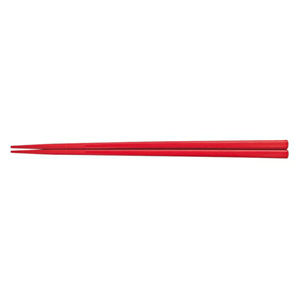 【PBT　角無地箸　朱　22.5cm　10膳入　90030260】 ●サイズ：全長225mm ●材質：PBT樹脂 ●耐熱温度：200℃ ●入数：10膳入 ●食器洗浄機・消毒保管庫・電子レンジ対応 ■耐熱温度200℃の業務用PBT樹脂箸。 ■食器洗浄機はもちろん消毒保管庫、電子レンジにも対応。