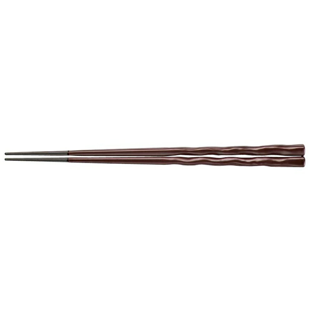 Chopsticks Sets - PBT　うず彫箸　溜　22.5cm　10膳入　90030732　RHS-E9[関連：福井クラフト やすらぎ 業務用 日本製 カトラリー 高級 箸 食器洗浄機対応 消毒保管庫 電子レンジ対応]