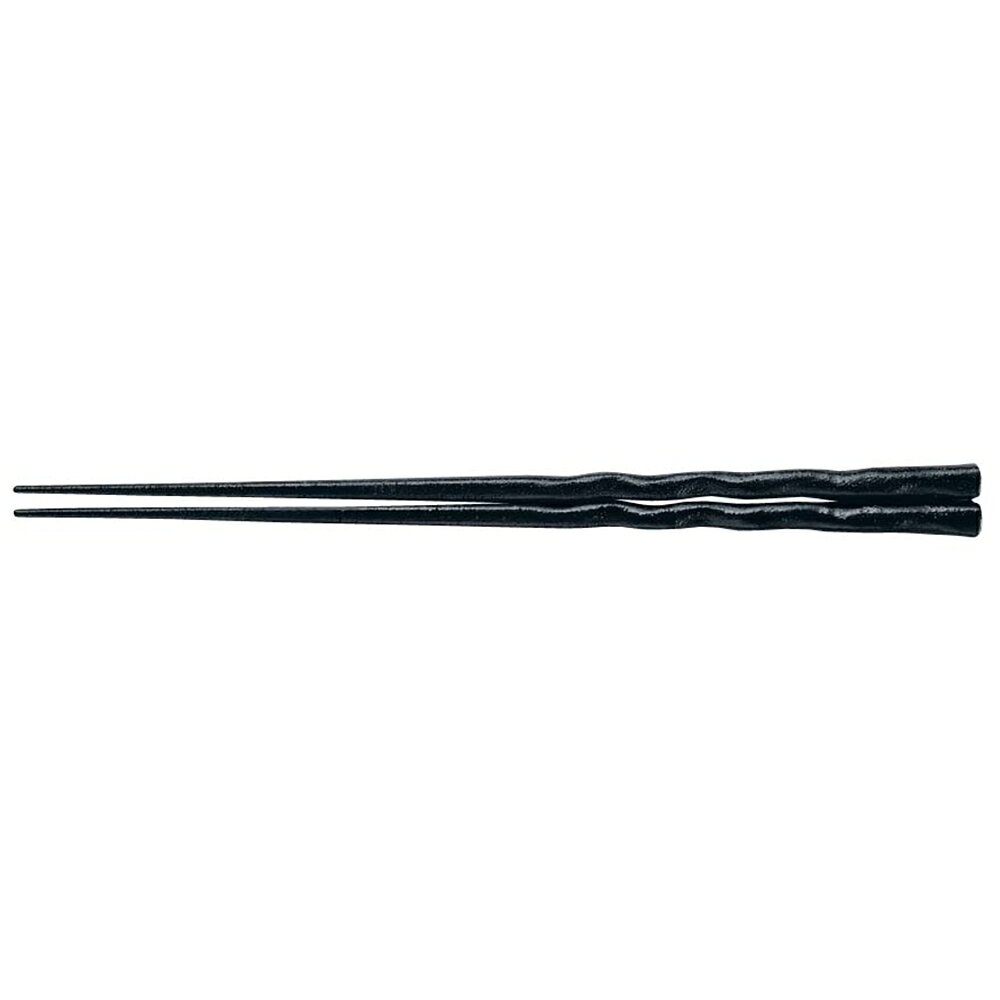 PBT　うず彫箸　黒乾漆　22.5cm　10膳入　90030731　RHS-E9[関連：福井クラフト や...