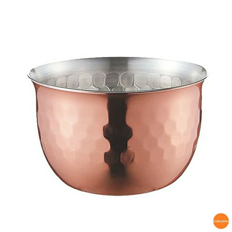 華　ぐいのみ　槌目　銅ミラー　No.2761　60ml　RGI-61[関連：田辺金具 日本製 食器 グラス 銅 錫メッ..