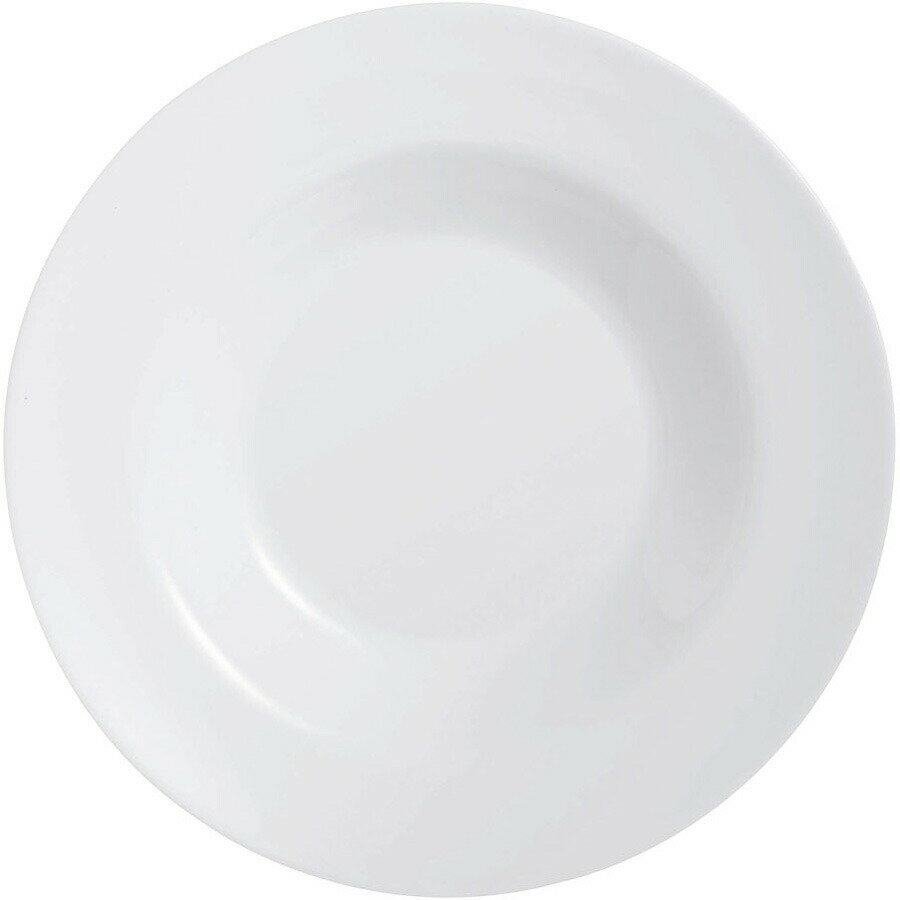 アルコロック エボリューション ホワイト パスタプレート L2805 28.5cm REV-08【SALE】[関連：ARC フランス ブランド 業務用 食器 食器洗浄機対応 電子レンジ対応 全面強化ガラス製 スタッキング カレー皿 パスタ ホテル ビュッフェ バイキング]