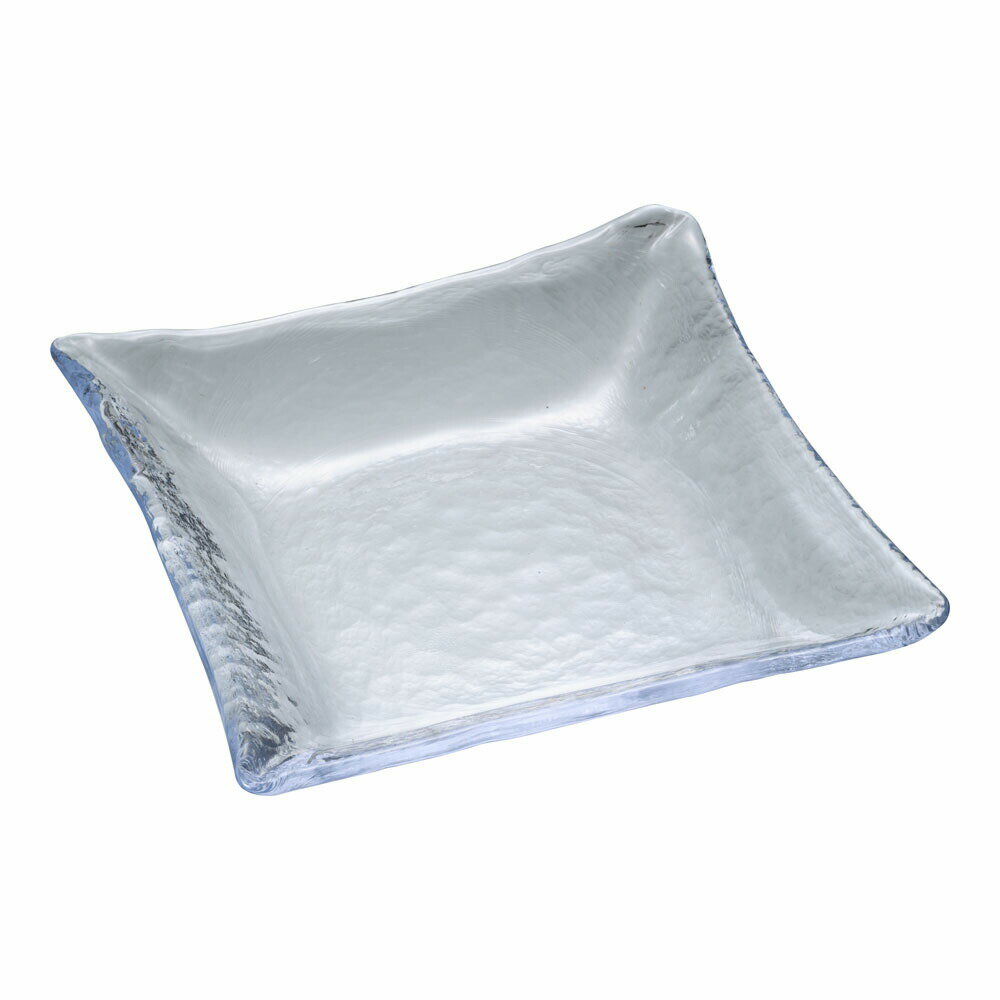 自遊 スクエア 04-150 L 24.3cm RZY-09［関連：吉沼硝子 業務用 日本製 食器 ガラス製 高級 角皿 プレート 和食器 和食 ホテル レストラン］