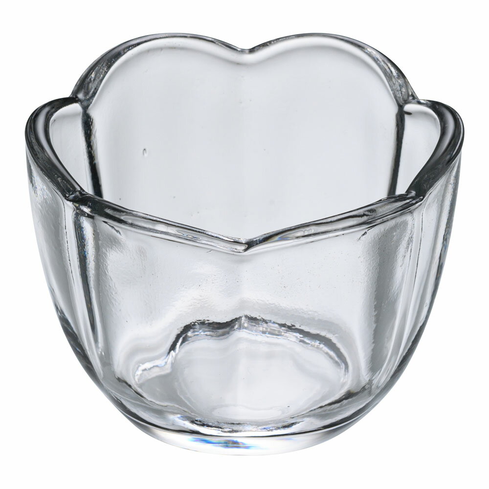 花型珍味 スキ CA-P102 6ヶ入 RTV-Q4［関連：青山硝子 業務用 食器 ガラス製 小鉢 鉢 和食 珍味 デザート ホテル レストラン］