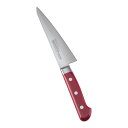 堺實光 スタンダード 抗菌 プラ柄 ツバ付 骨スキ東 片刃 15cm 赤 56138 AZT-72[関連:JIKKO 實光 業務用 日本製 抗菌 骨スキ包丁 サ...