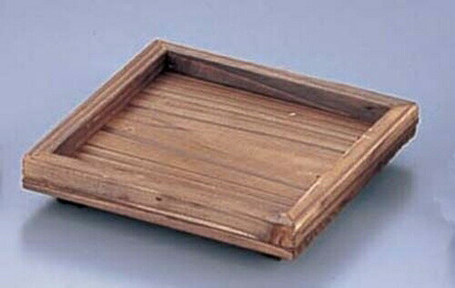 木製敷板　縁脚付　M40-942　15cm角　QSK-A8[関連：業務用 飛騨コンロ 七輪 鍋敷 コンロ 木台 焼肉 旅..