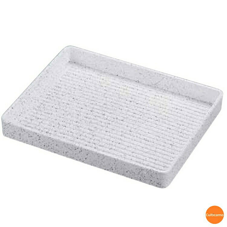 ABS製　長角肉皿　銀たたき　大　30cm　24252600　RNK-90[関連：福井クラフト やすらぎ 業務用 焼肉 しゃぶしゃぶ 食器洗浄機対応 盛皿 バイキング ビュッフェ 食べ放題]