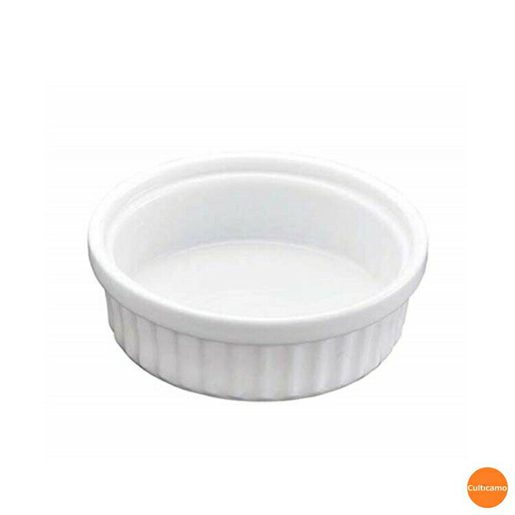 耐熱性陶器　スフレ　10個入　ML-L　φ88mmxH30mm　RSH-25［関連：かんだ 業務用 人気 ココット ラメキン ラムカン 白 オーブン 電子レンジ対応 デザートカップ］