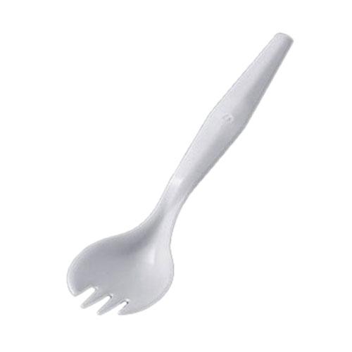 バイオマス　フォークスプーン　＃140　14cm　単袋入　100本入　XBI-10[関連：アサヒ徳島 業務用 日本製 バイオマス プラ カトラリー テイクアウト 使い捨て デザート ケーキ 総菜 弁当]