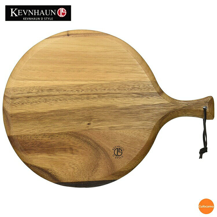 【ケヴンハウンDスタイル　ラウンド　カッティングボード＆モーニングトレイ】 ●サイズ：400mmx300mmxH20mm ●材質：天然木（アカシア） ※天然木で1つ1つが手作りのため、サイズや色合い、模様が多少異なります。 ■今や世界で愛される北欧デザイン。 ■ルーツであるデンマークデザインをモチーフにケヴンハウンディースタイルが誕生。 ■アカシアの木目は、色の濃淡がはっきりしており、ぬくもりのある高級感を演出します。 ■色や木目が商品ごとに違うのも天然木ならではの特徴です。 ■1枚に2つの機能を持った多機能ボード。 ■表面はカッティングボードとして、裏面はトレイとしてリバーシブルでお使いいただけます。 ※天然木のため、色・木目等にバラつきがあります。 ※樹液などにより傷のように見える跡がある場合がありますが、品質上問題ありませんことご了承下さい。