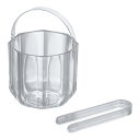 アクリル アイスバケット トング付 122-016 クリアー 1.25L PAI-B4[関連:TKG 遠藤商事 業務用 バー用品 旅館 客室備品 ホテル ラウン...