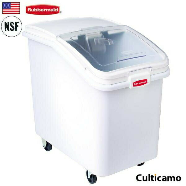 【ラバーメイドイングリーディエント・ビン No.3603-88】 ●サイズ：幅457mmx奥行756mmx高さH711mm ●容量：117L（砂糖：113kg/小麦粉：82kg） ●材質（本体）：ポリエチレン製 ●材質（フタ）：ポリカーボネ...