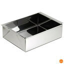 18-0 家庭用 玉子豆腐器 中 ATM-09[関連:霜鳥製作所 クイーンローズ 日本製 料理道具 ステンレス 豆腐造り型 手造り トウフ 寒天 ゼリー 胡麻豆...