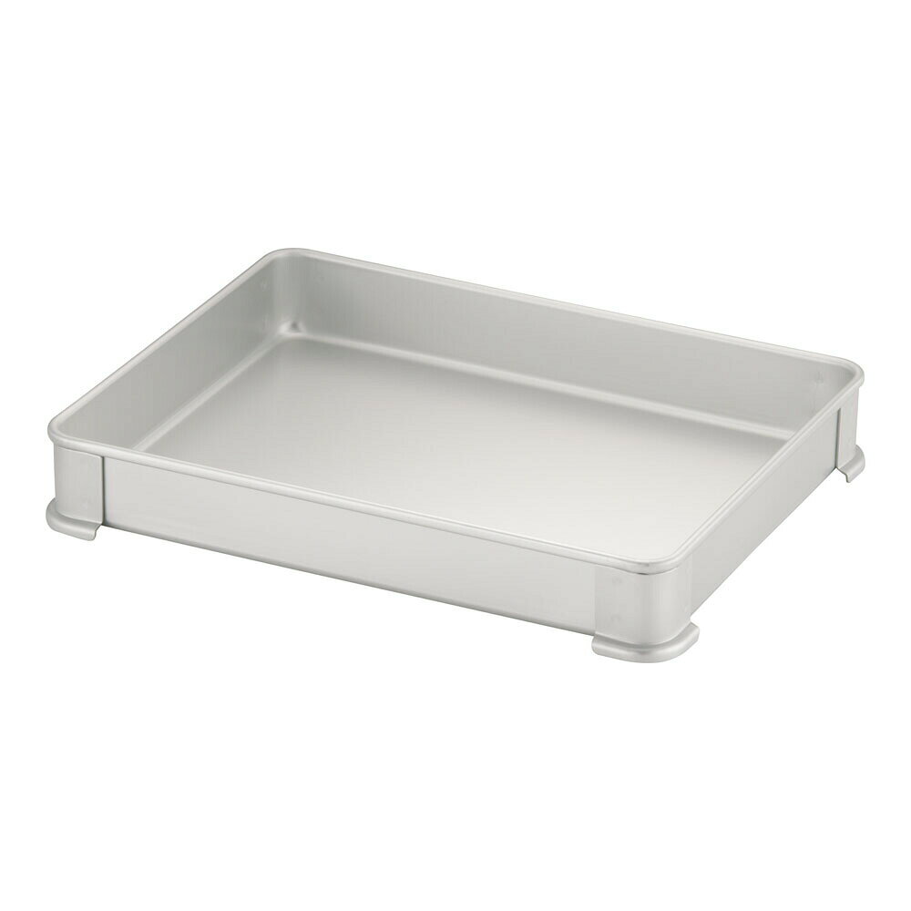 アルミ　システムバット　小　50　AGY-07[関連：AKAO アカオアルミ 業務用 厨房用品 下ごしらえ 日本製 アルミバット 餃子バット 仕込み 生鮮 バット コンテナ スタッキング 食品工場 ホテル レストラン]