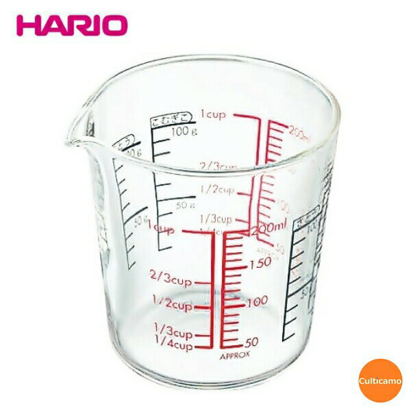 ハリオ　メジャーカップ　CMJ-200　200cc　BMZ-45[関連：HARIO 日本製 耐熱ガラス 水マス 計量カップ 電子レンジ対応 熱湯OK]