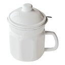 コージークック ホーロー 六角オイルポット 1.1L ホワイト AOI-46[関連:CozyCook キッチン用品 揚げ物用品 小型 おしゃれ デザイン 琺瑯 ...