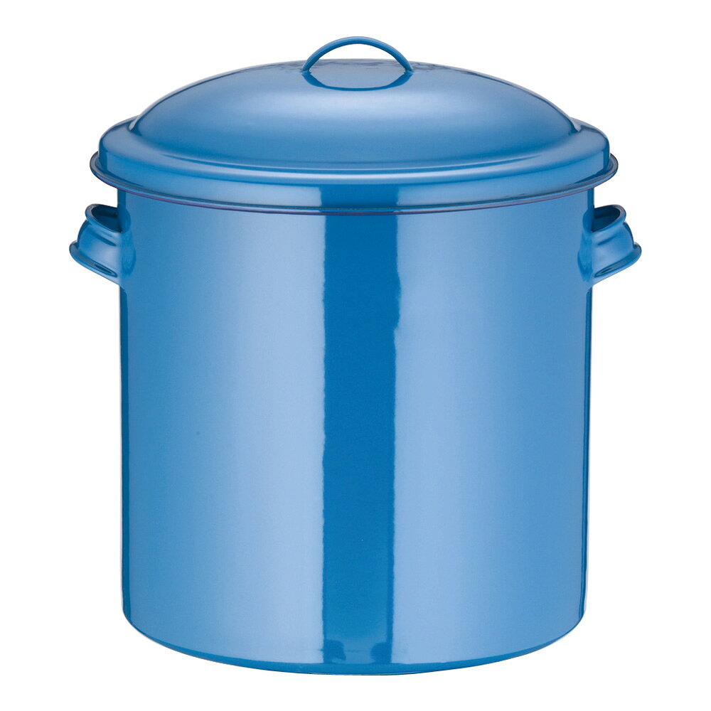 ホーロー　キッチンポット　手付　33cm　AKT-16[関連：野田琺瑯 日本製 料理道具 食品保存容器 ストックポット 漬物 梅干し 味噌]