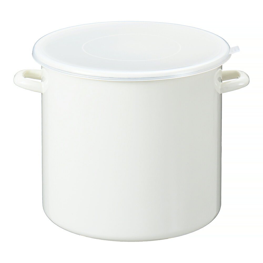 Enameled Storage Containers - ホーロー　ストックポット　丸型　HSP-M27　27cm　AST-Q4[関連：高木金属工業 料理道具 食品保存容器 キッチンポット 漬物 梅干し 味噌]