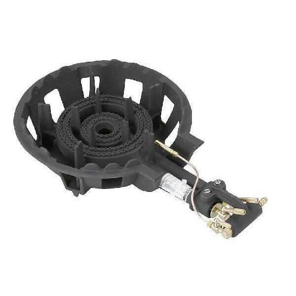 鋳物コンロ　DEJ-21J　二重　都市ガス12・13A用　パイロット付　DBC-67[関連：業務用 厨房機器 ガスコ..