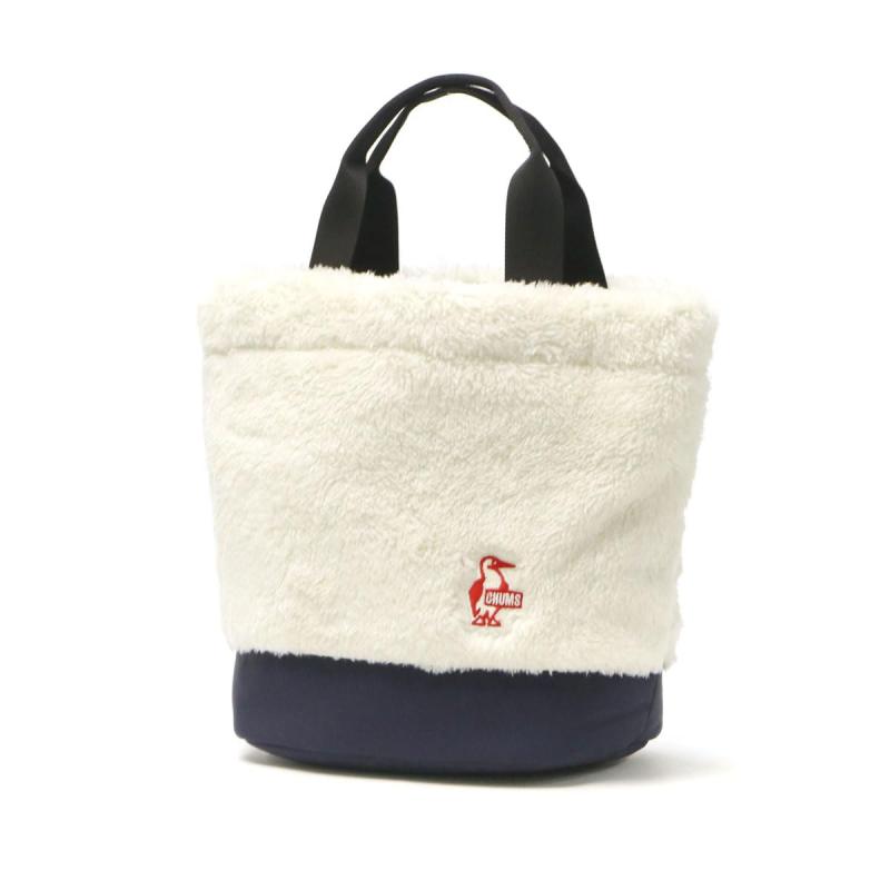 Rakuten - CHUMS チャムス エルモフリーストートバッグ CH60-3643 Ivory/Navy 雑貨 秋冬用 ファーバック バック ハンドバック トートバック もこもこバック レディース