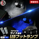 トヨタ ライズ専用 LEDフットランプ 【2個1セット】全2色:ホワイト/ブルー 専用設計 TOYOTA RAIZE LED カプラーオンで取付可能 簡単取付 ...