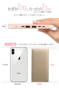 ケーブルプレゼント【モバイルバッテリー 大容量 iPhone 軽量 ケーブル内蔵 typec タイプc 内蔵 かわいい 内蔵 急速充電 10000 2ポート 小型 薄型 薄い 軽い 同時充電 スマホ スマートフォン ipad】★メール便送料無料★ ケーブル内蔵 10000mAh {3}