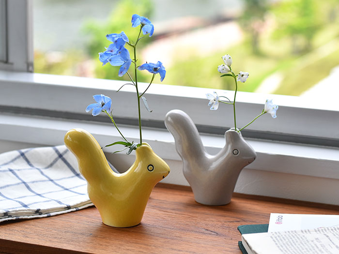 En Liten Van エンリトゥンヴァン Squirrel スクイレル りす 鹿児島睦 かごしままこと 花器 花瓶 陶器 置物 オブジェ ギフト