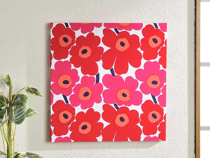 ファブリックパネル マリメッコ 北欧 花 marimekko MINI UNIKKO 33×33cm 全7色 ミニウニッコ ミニパネル 新築祝い プレゼント 友人 アートパネル 北欧インテリア【ギフト】