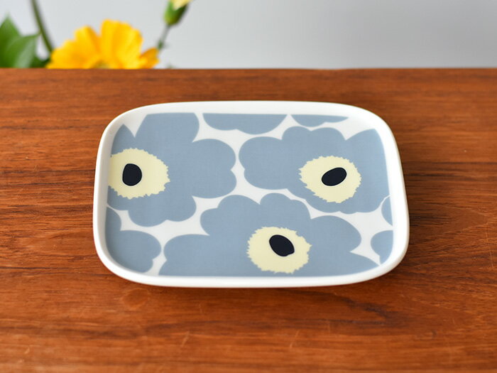 marimekko マリメッコ プレート UNIKKO ウニッコ ブルーグレー 15×12cm 2024SSS