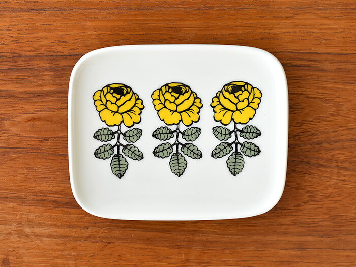 marimekko マリメッコ プレート VIHKIRUUSU ヴィキルース サフランイエロー 15×12cm 2024SSのサムネイル
