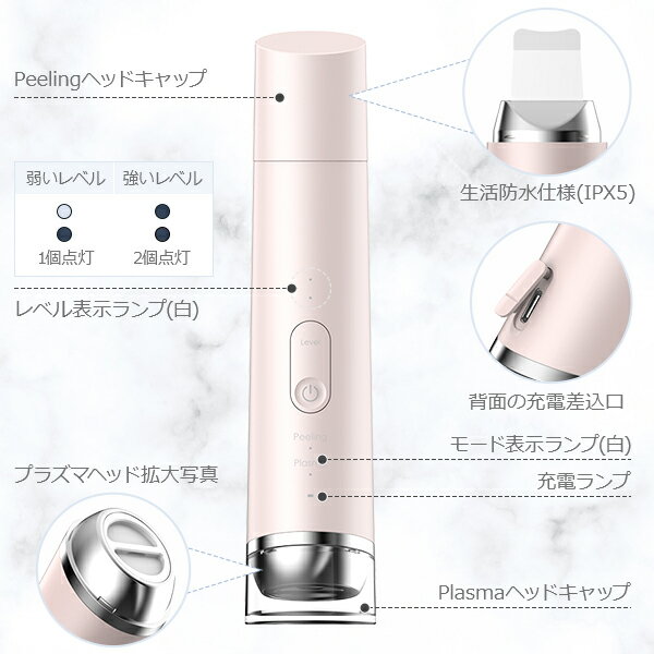 【新商品予約販売中】コスビューティープラズマ美顔器RISER1ウォーターピーリング浸透洗浄プレゼントギフトラッピング1年保証送料無料防水仕様多機能